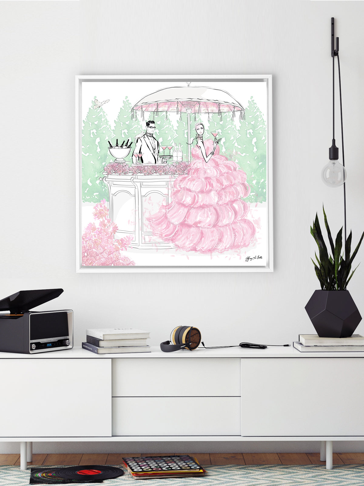 Giambattista Valli Cocktail Couture - Illustration - Canvas Gallery Print - Unframed or Framed - Tiffany La Belle