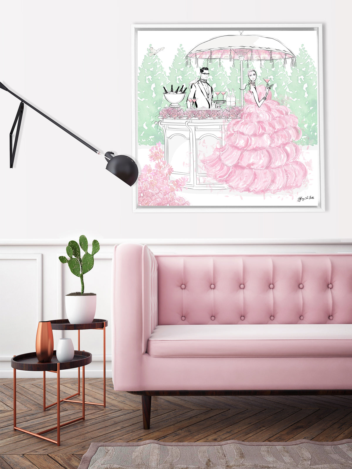 Giambattista Valli Cocktail Couture - Illustration - Canvas Gallery Print - Unframed or Framed - Tiffany La Belle