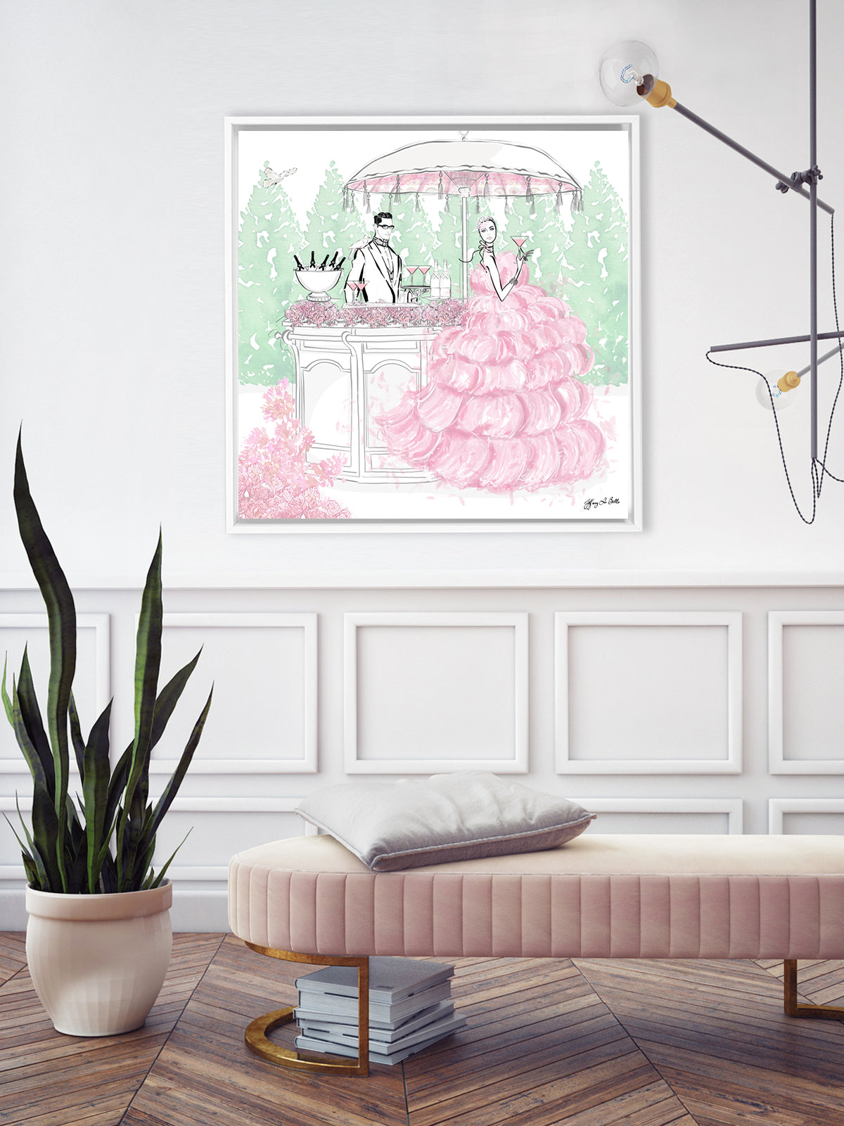 Giambattista Valli Cocktail Couture - Illustration - Canvas Gallery Print - Unframed or Framed - Tiffany La Belle