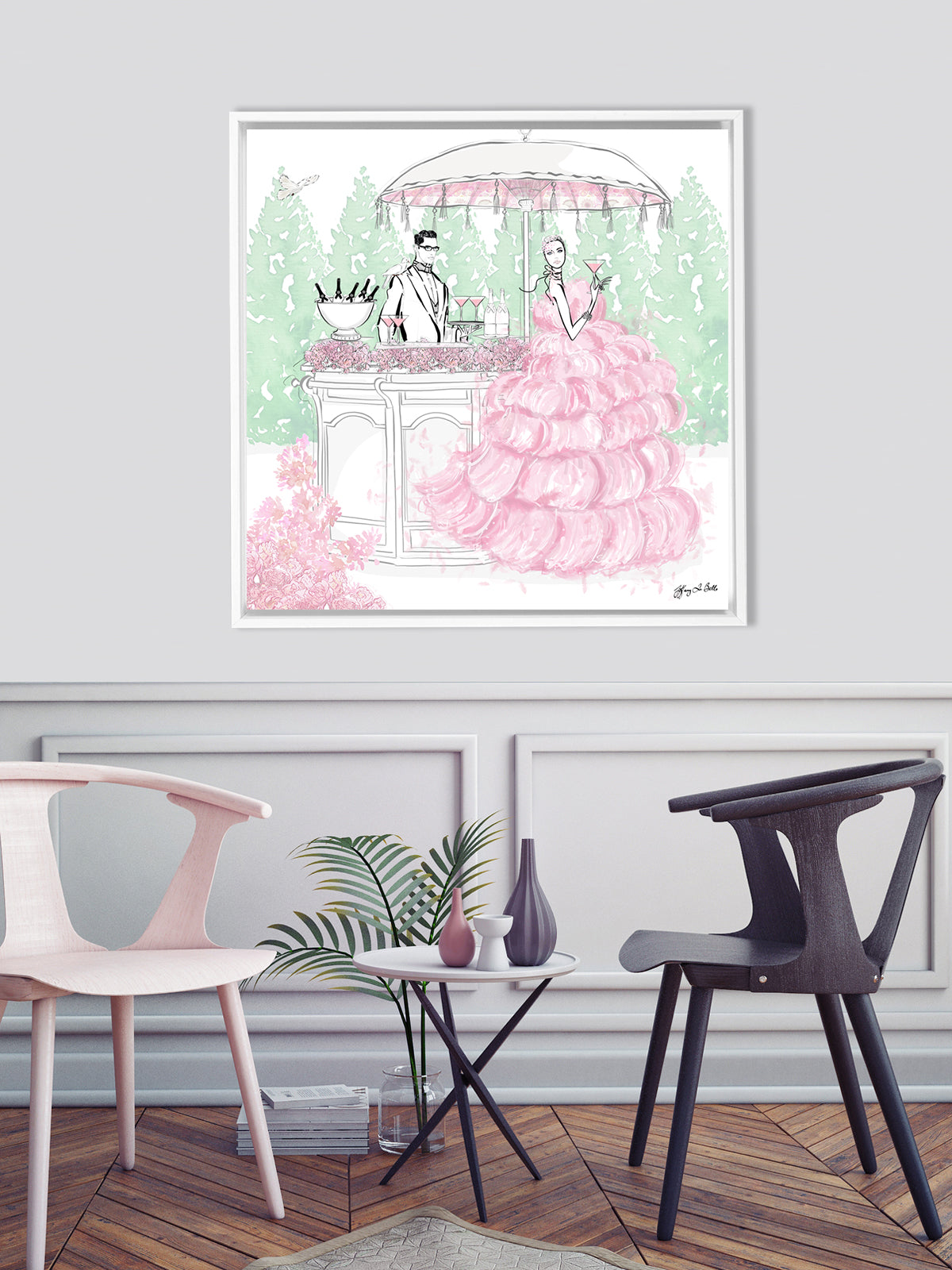 Giambattista Valli Cocktail Couture - Illustration - Canvas Gallery Print - Unframed or Framed - Tiffany La Belle