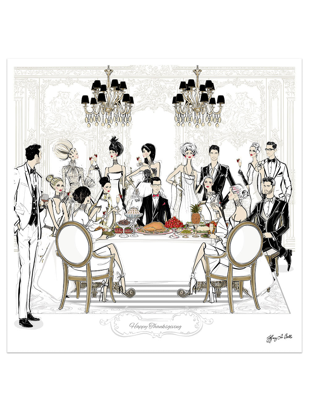Happy Thanksgiving - Illustration - Limited Edition Print - Tiffany La Belle