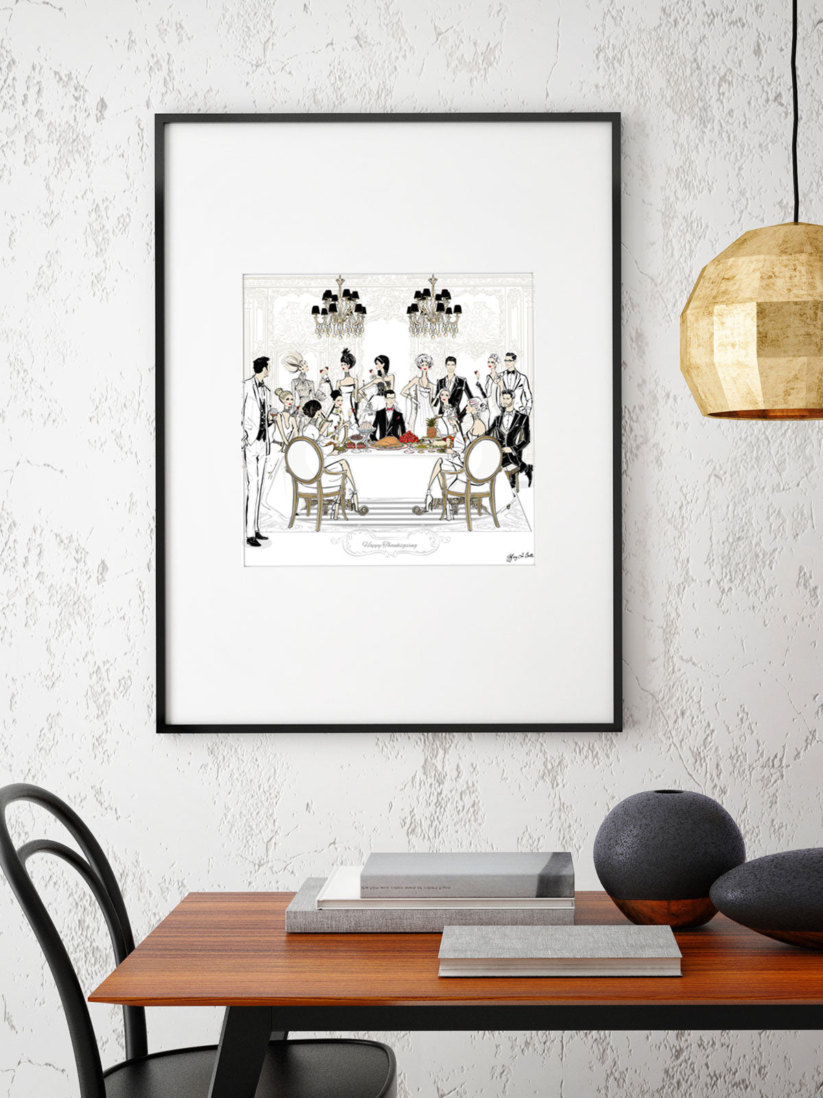 Happy Thanksgiving - Illustration - Limited Edition Print - Tiffany La Belle