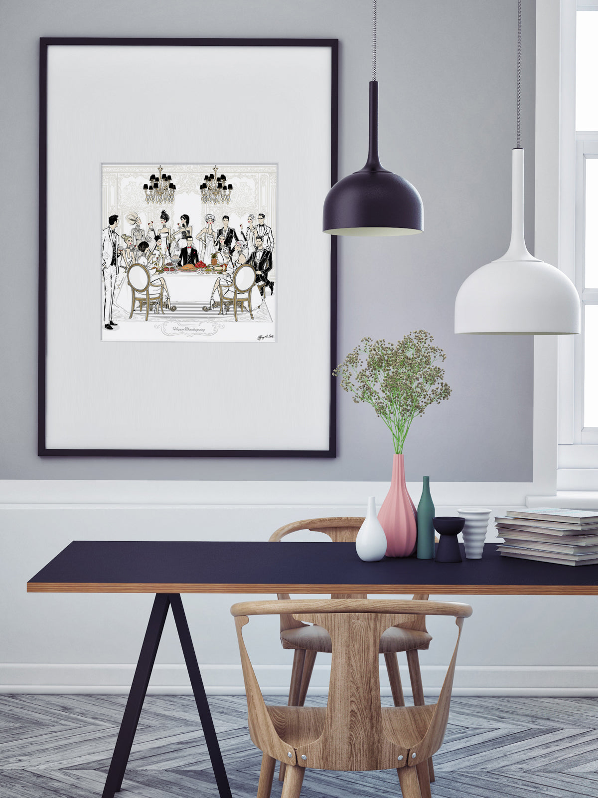 Happy Thanksgiving - Illustration - Limited Edition Print - Tiffany La Belle