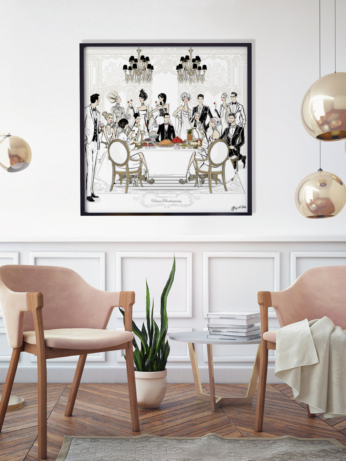 Happy Thanksgiving - Illustration - Limited Edition Print - Tiffany La Belle