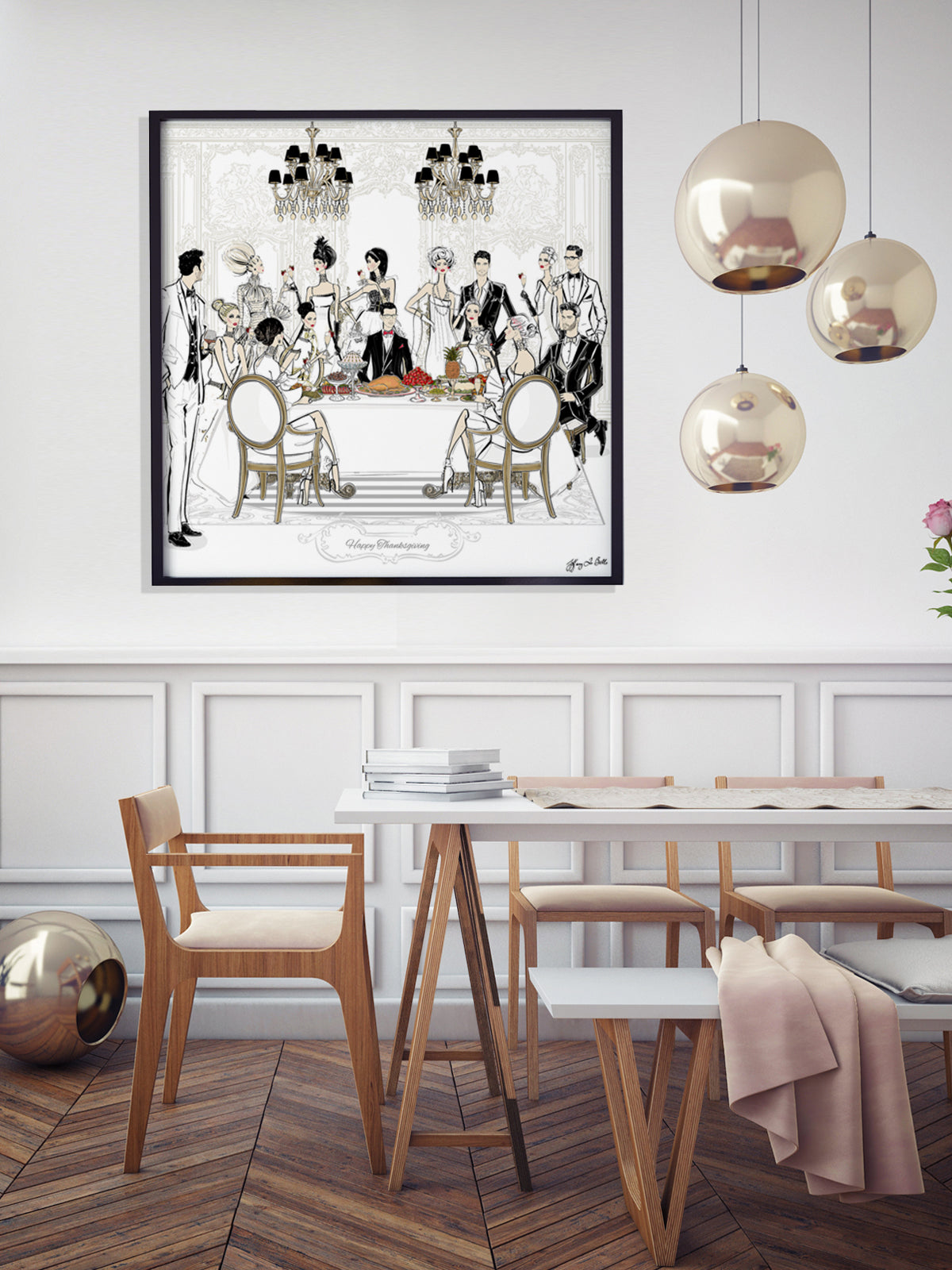 Happy Thanksgiving - Illustration - Limited Edition Print - Tiffany La Belle