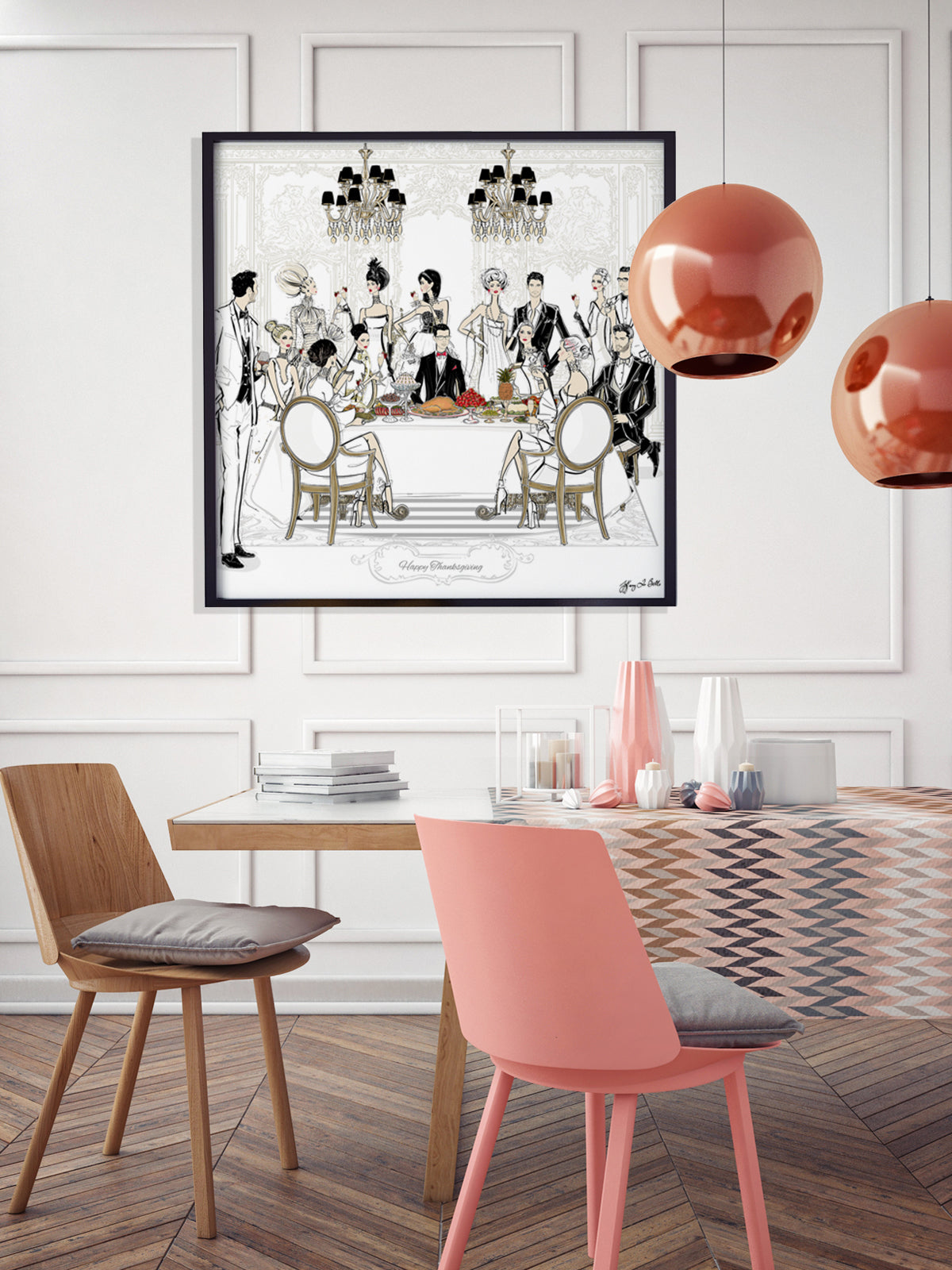 Happy Thanksgiving - Illustration - Limited Edition Print - Tiffany La Belle