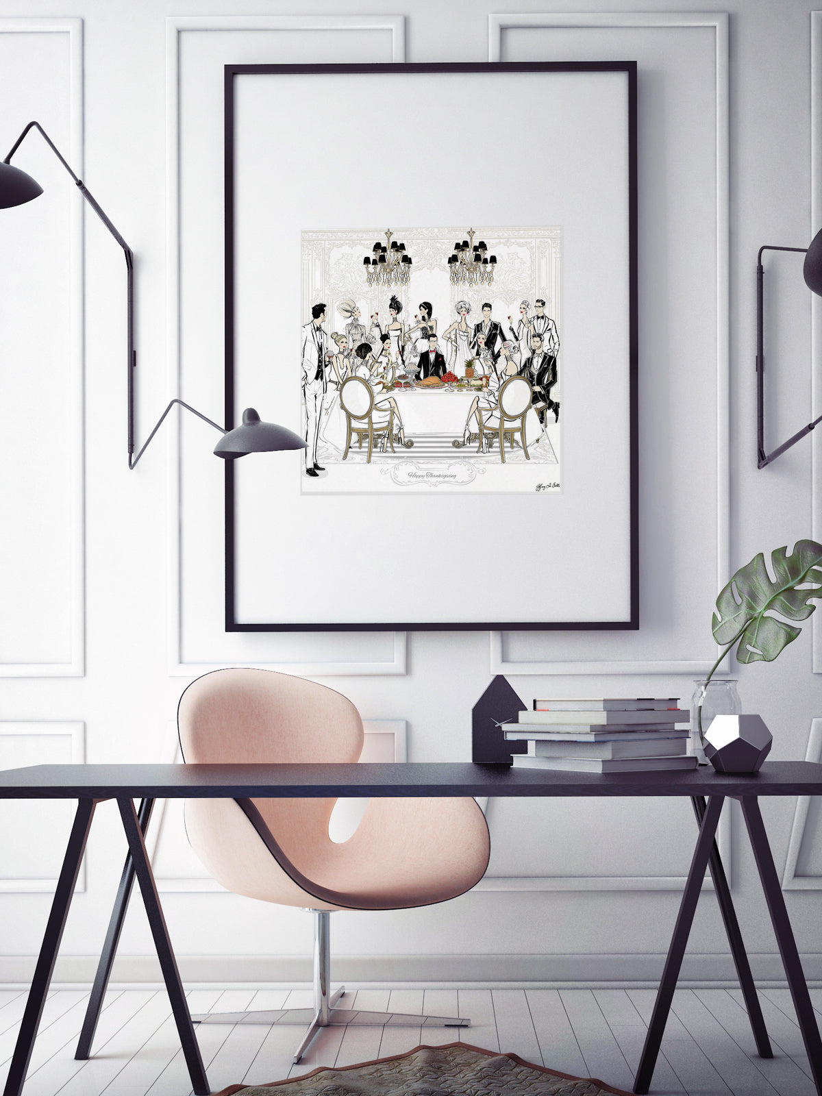 Happy Thanksgiving - Illustration - Limited Edition Print - Tiffany La Belle