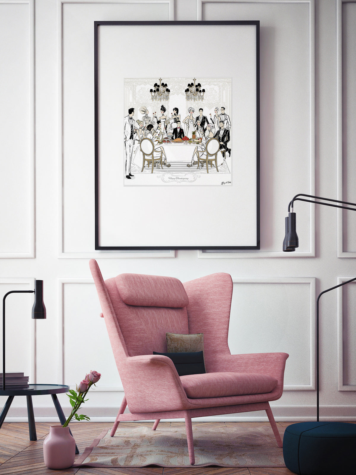 Happy Thanksgiving - Illustration - Limited Edition Print - Tiffany La Belle
