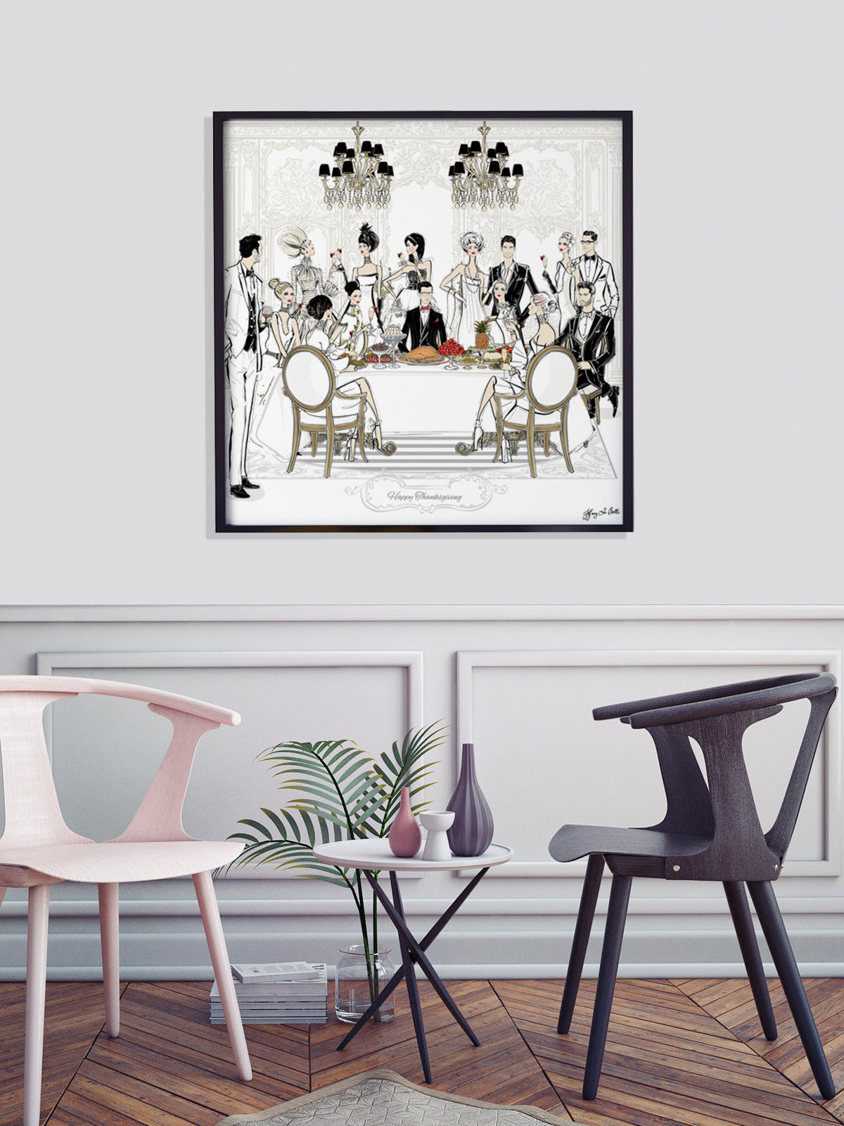 Happy Thanksgiving - Illustration - Limited Edition Print - Tiffany La Belle