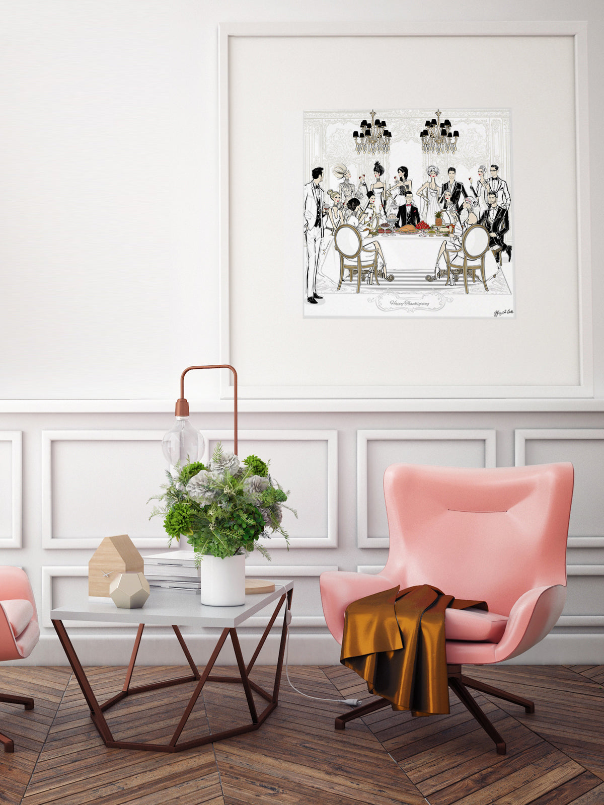 Happy Thanksgiving - Illustration - Limited Edition Print - Tiffany La Belle