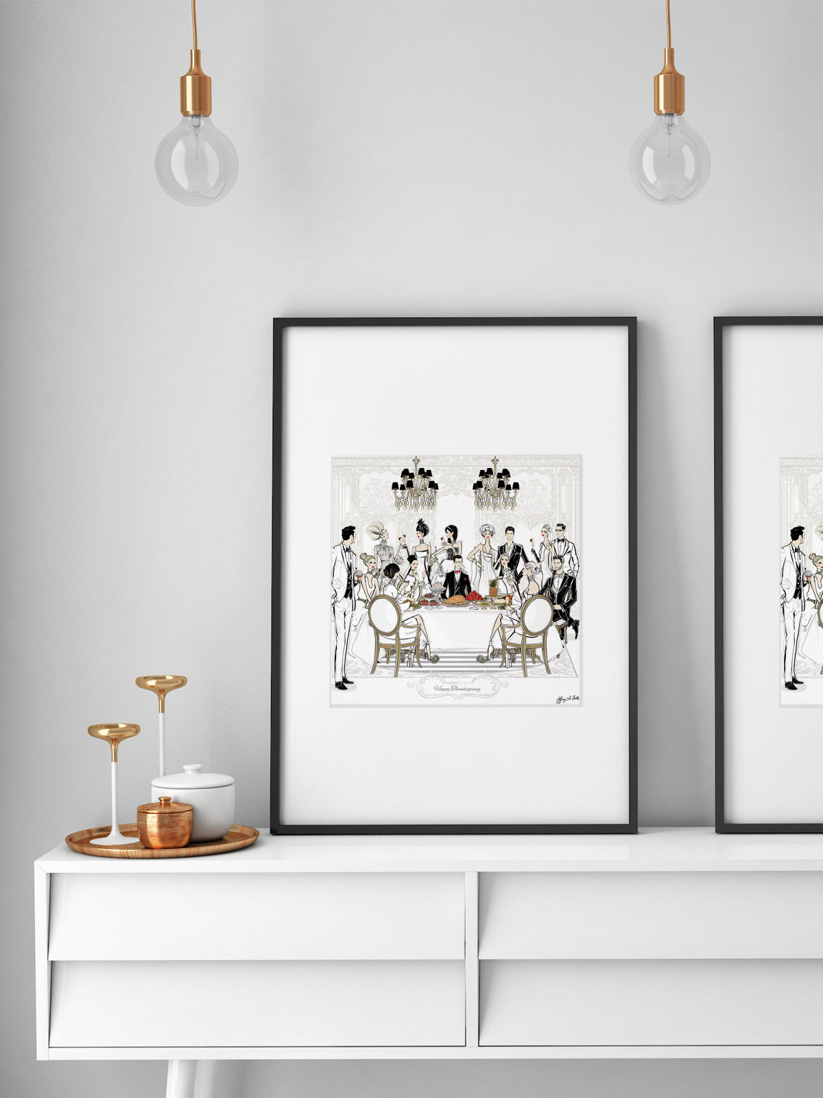Happy Thanksgiving - Illustration - Limited Edition Print - Tiffany La Belle