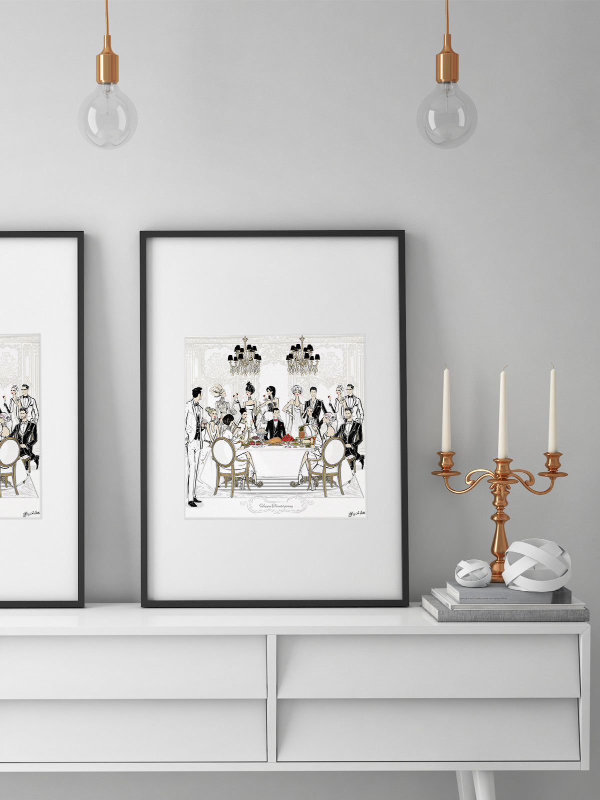 Happy Thanksgiving - Illustration - Limited Edition Print - Tiffany La Belle