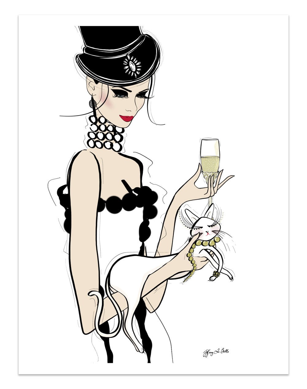 It's a Cats Life - Illustration - Limited Edition Print - Tiffany La Belle