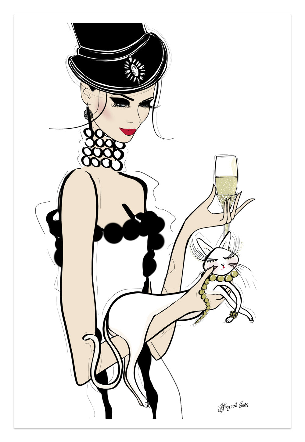It's a Cats Life - Illustration - Limited Edition Print - Tiffany La Belle