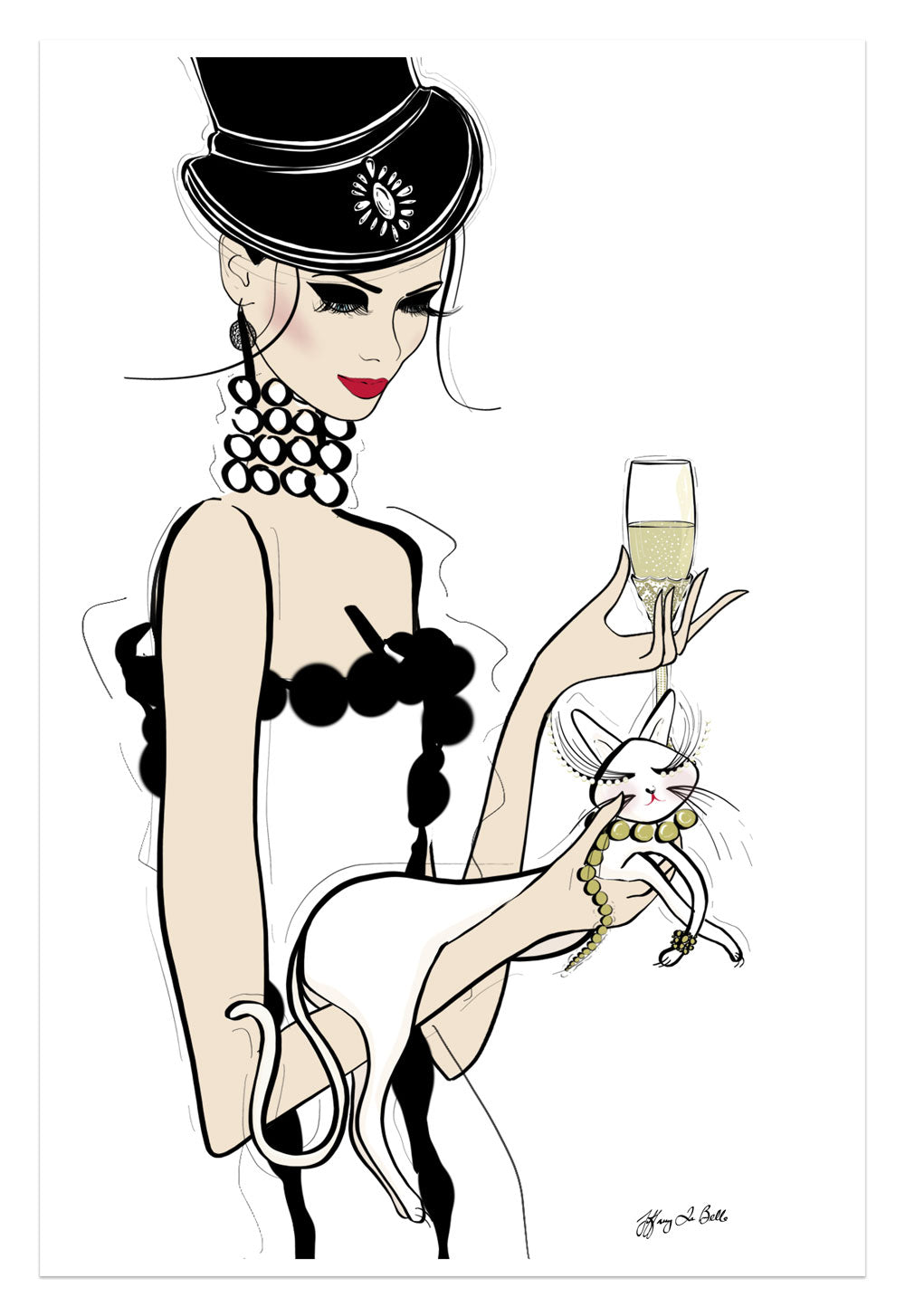 It's a Cats Life - Illustration - Limited Edition Print - Tiffany La Belle
