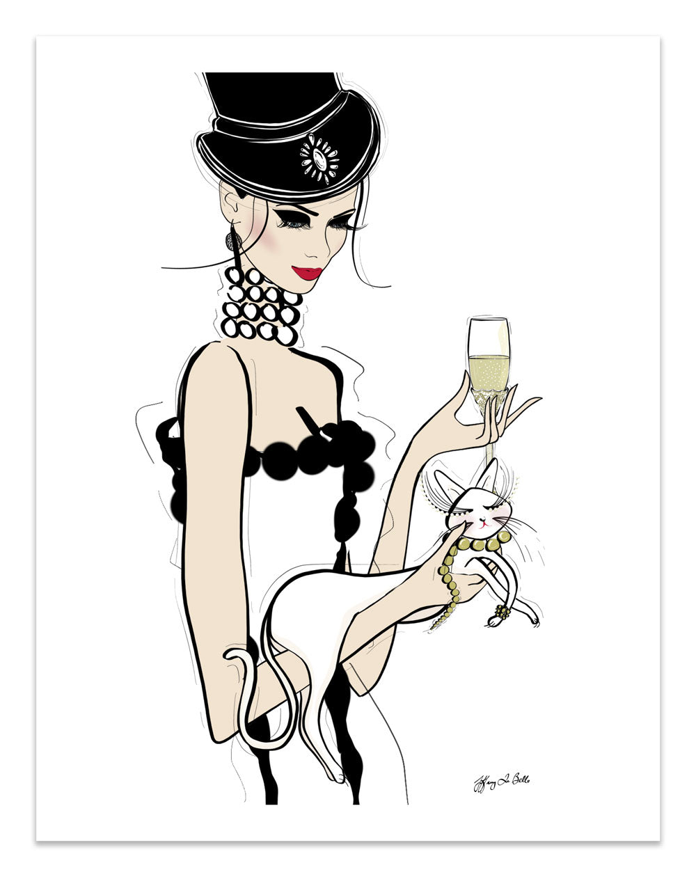 It's a Cats Life - Illustration - Limited Edition Print - Tiffany La Belle