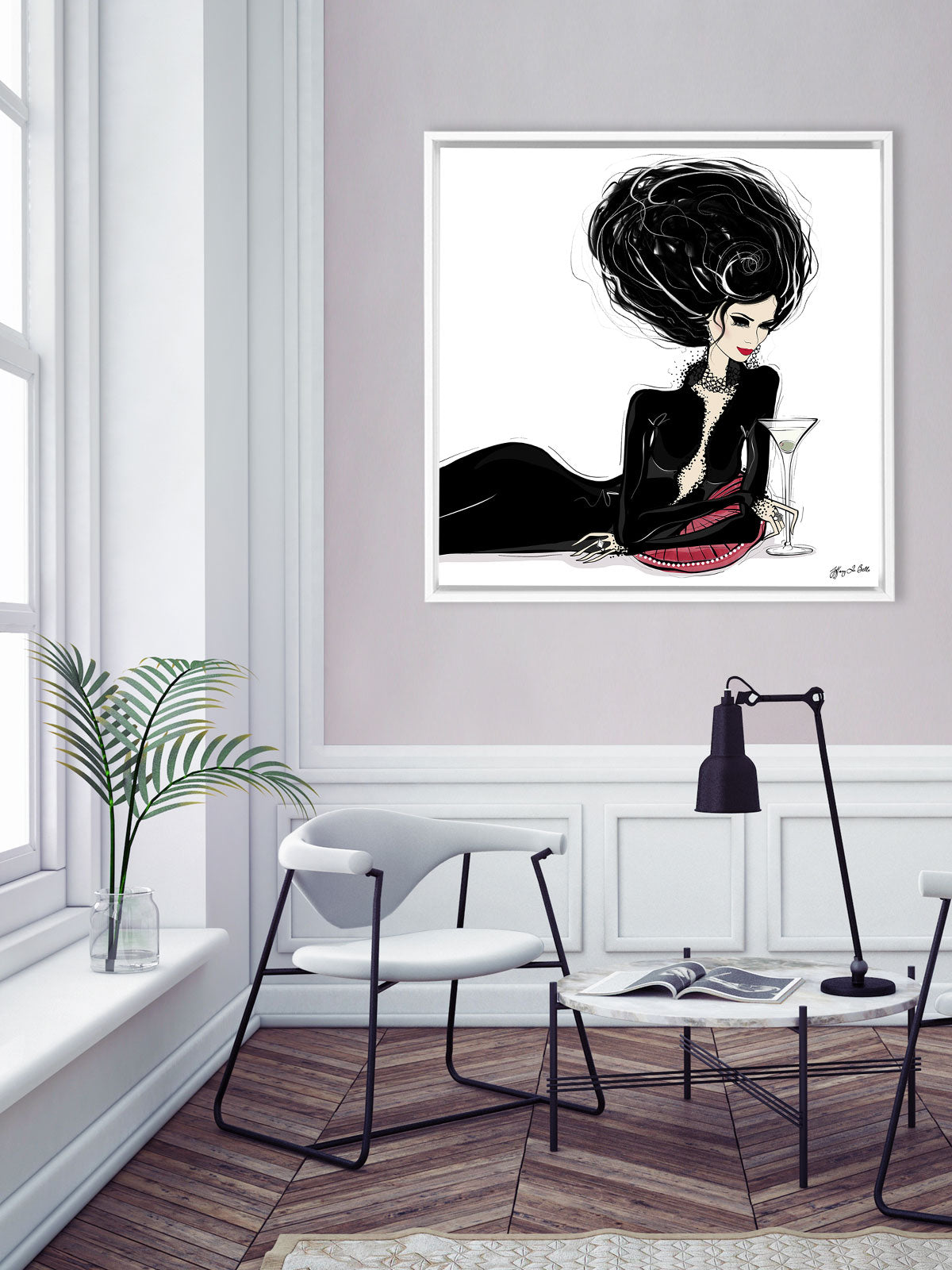 Martini Moments - Illustration - Canvas Gallery Print - Unframed or Framed - Tiffany La Belle