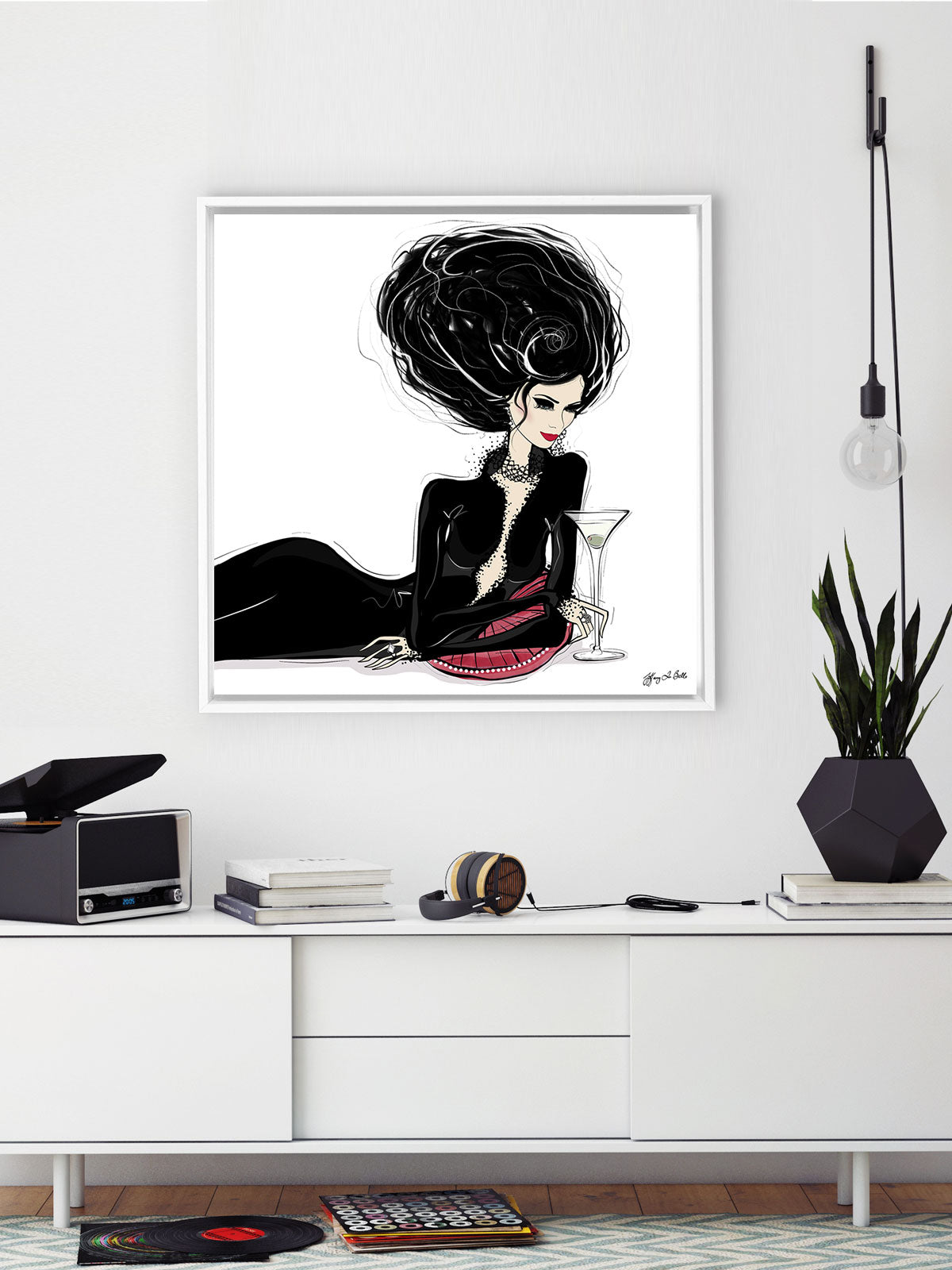 Martini Moments - Illustration - Canvas Gallery Print - Unframed or Framed - Tiffany La Belle