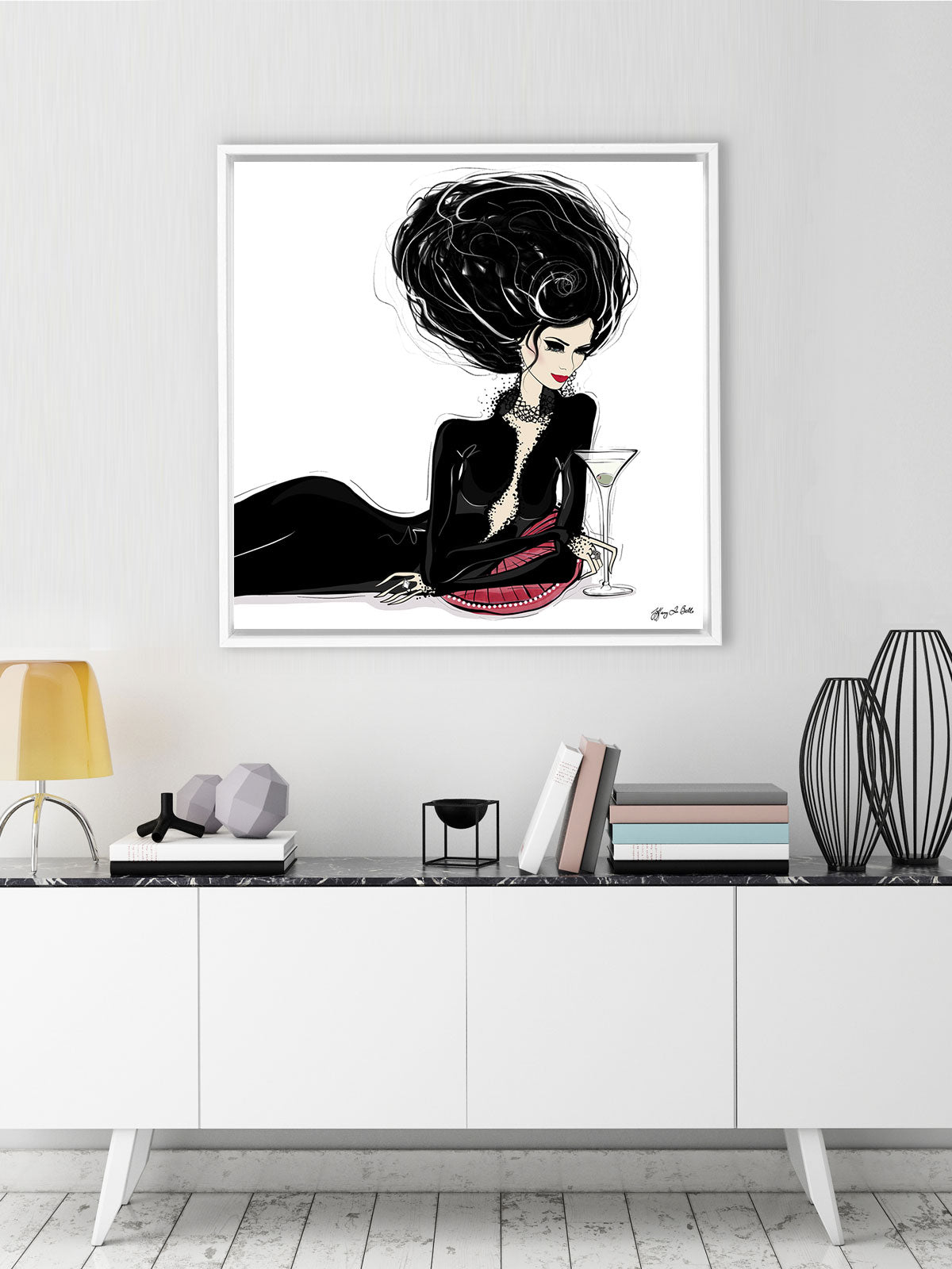 Martini Moments - Illustration - Canvas Gallery Print - Unframed or Framed - Tiffany La Belle