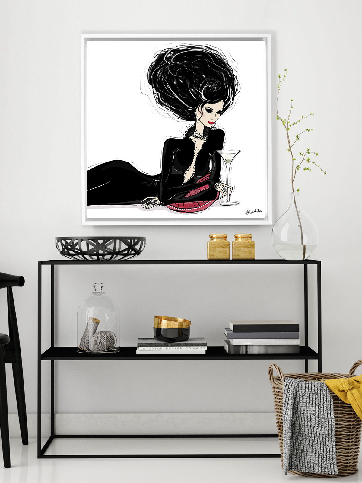 Martini Moments - Illustration - Canvas Gallery Print - Unframed or Framed - Tiffany La Belle