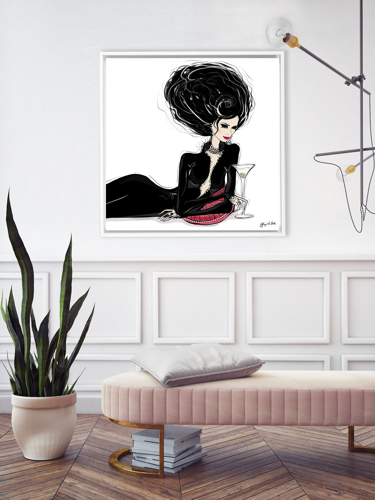Martini Moments - Illustration - Canvas Gallery Print - Unframed or Framed - Tiffany La Belle