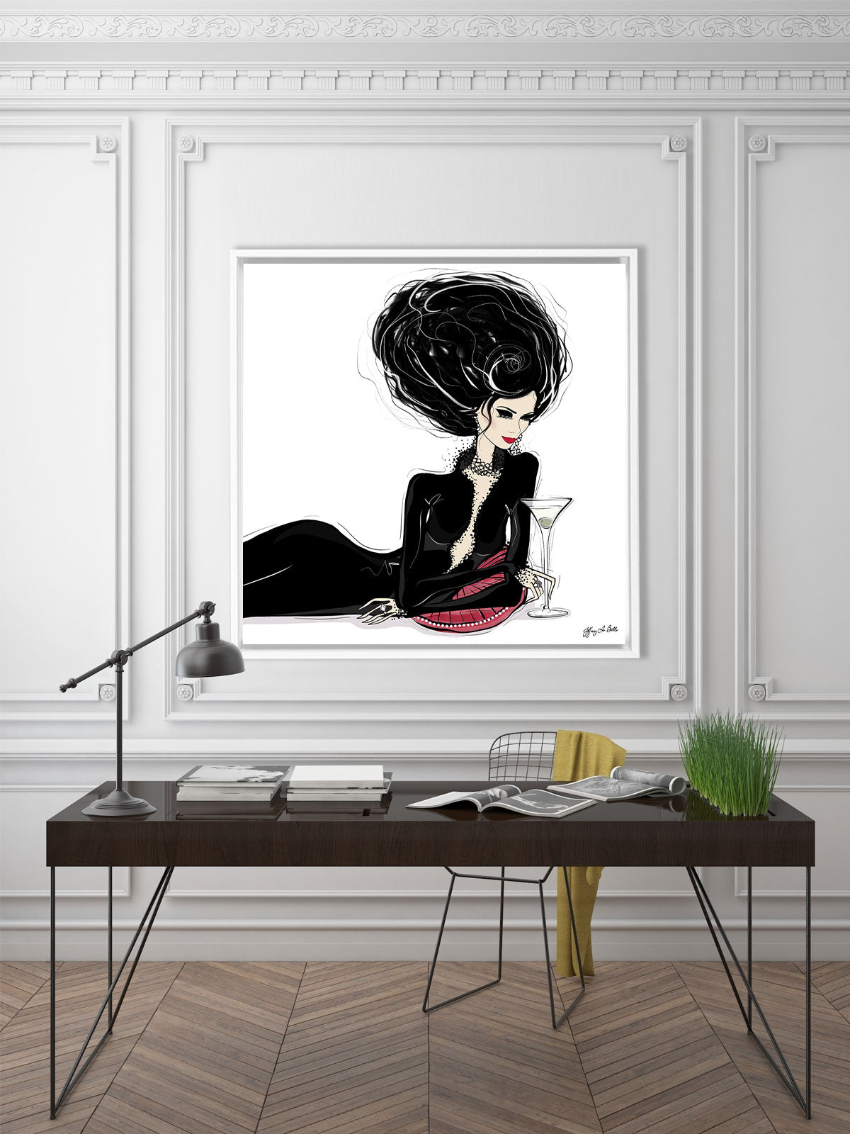 Martini Moments - Illustration - Canvas Gallery Print - Unframed or Framed - Tiffany La Belle