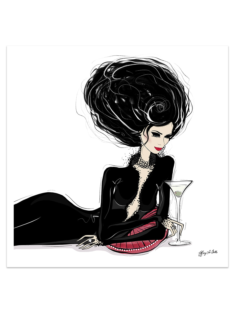 Martini Moments - Illustration - Limited Edition Print - Tiffany La Belle