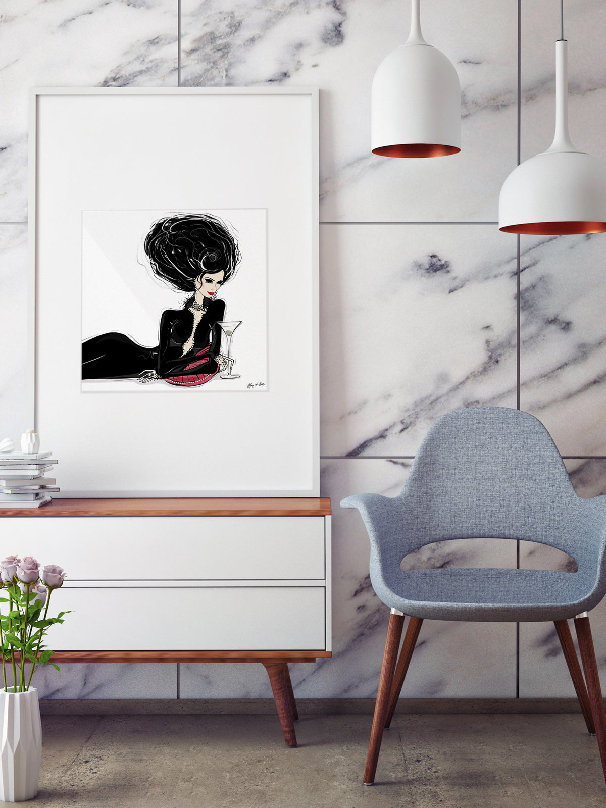 Martini Moments - Illustration - Limited Edition Print - Tiffany La Belle