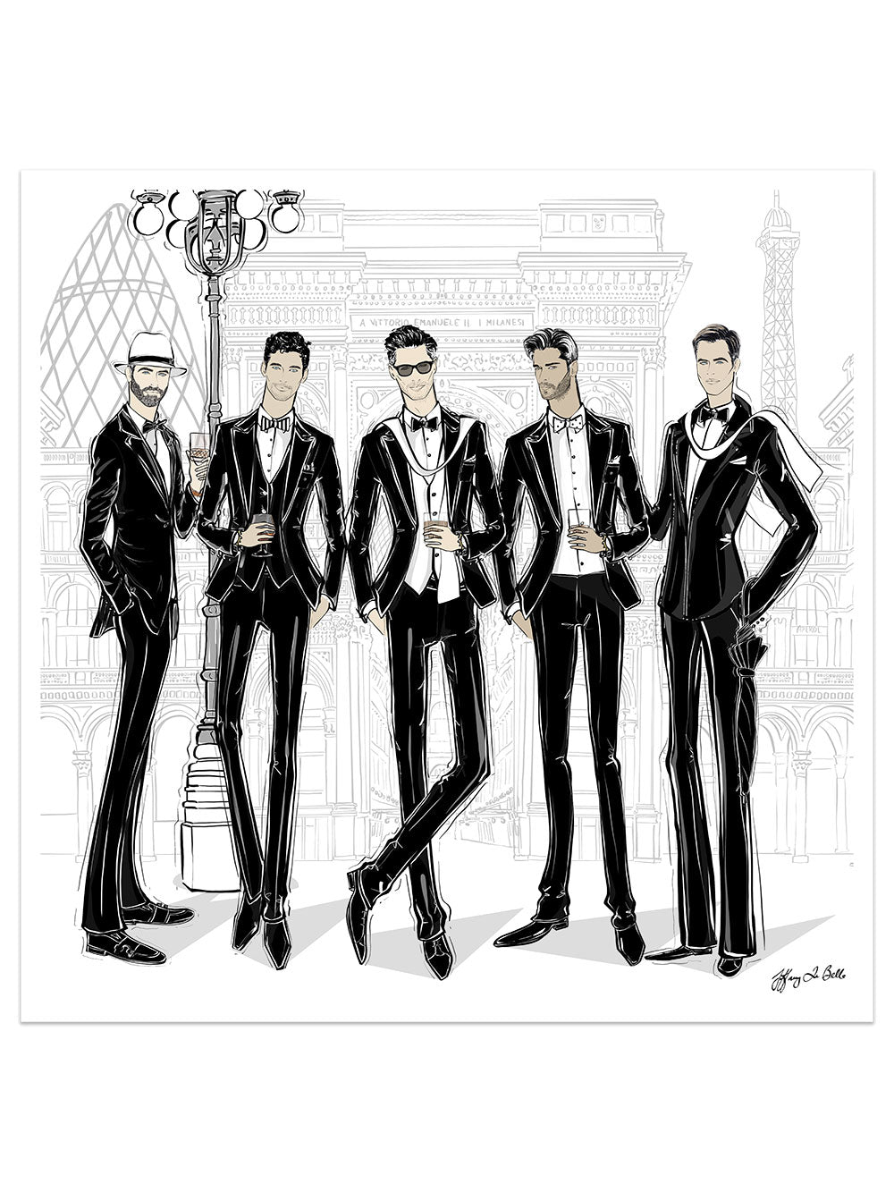 Mens Fashion Week - Illustration - Limited Edition Print - Tiffany La Belle