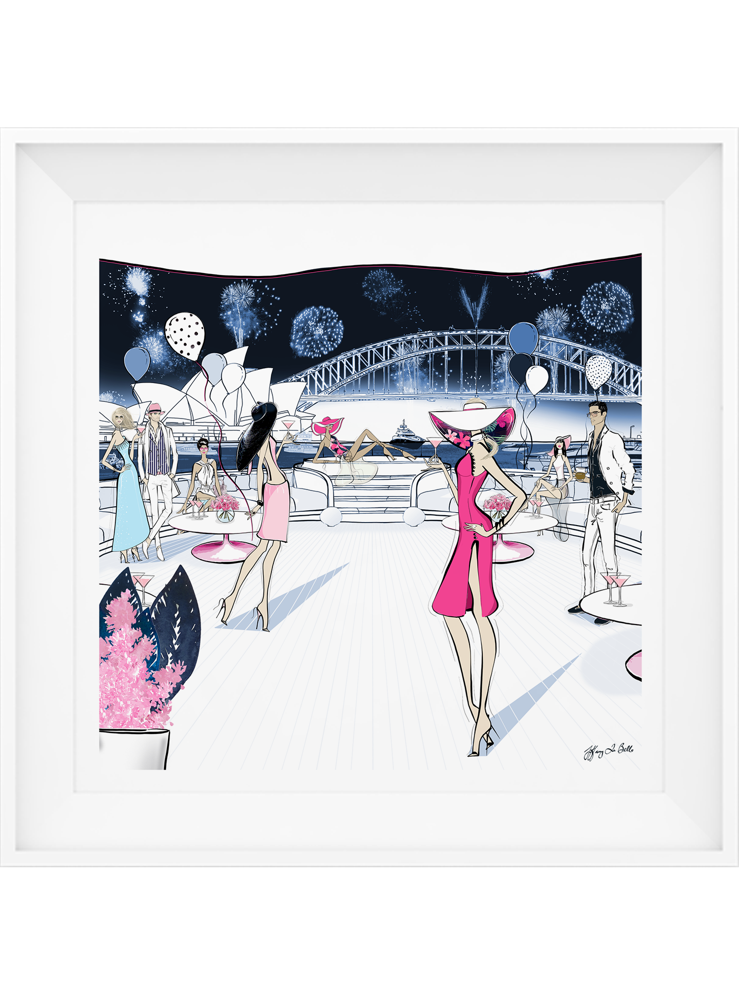 NYE, Sydney, Australia - Illustration - Limited Edition Print - Tiffany La Belle