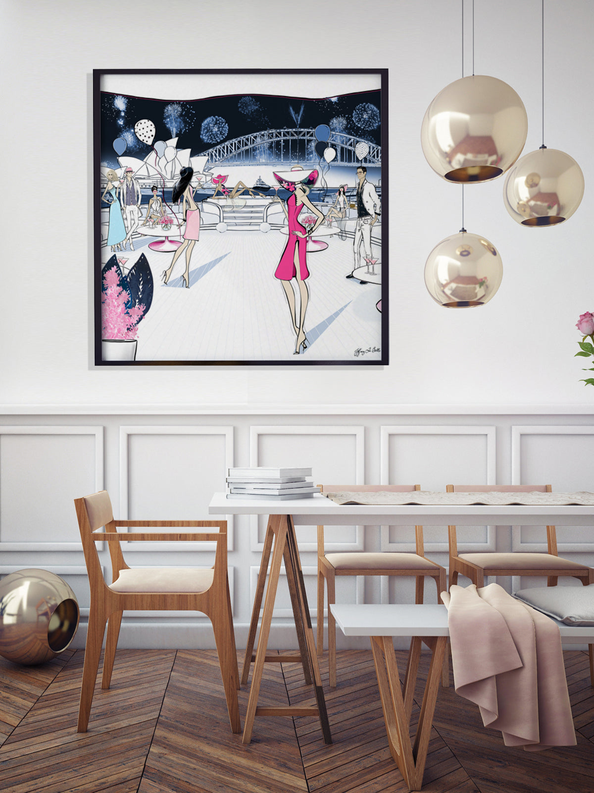NYE, Sydney, Australia - Illustration - Limited Edition Print - Tiffany La Belle