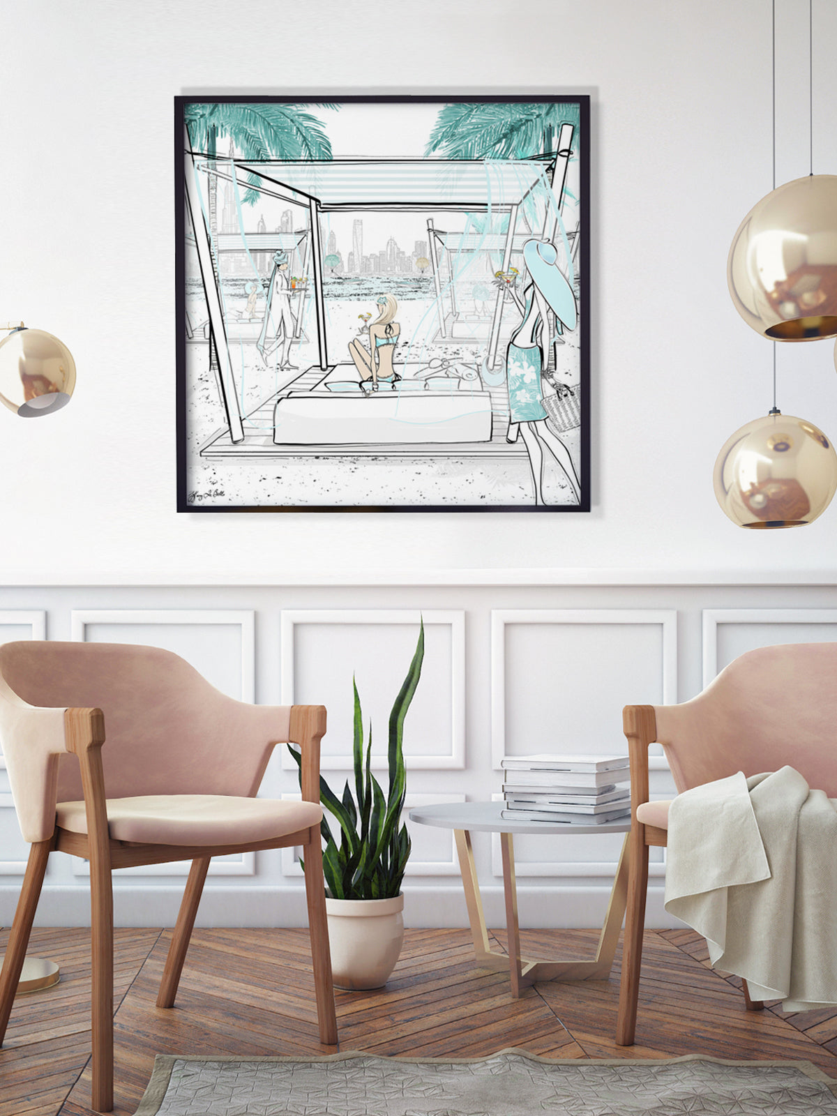 Beach Life Dubai - Illustration - Limited Edition Print - Tiffany La Belle