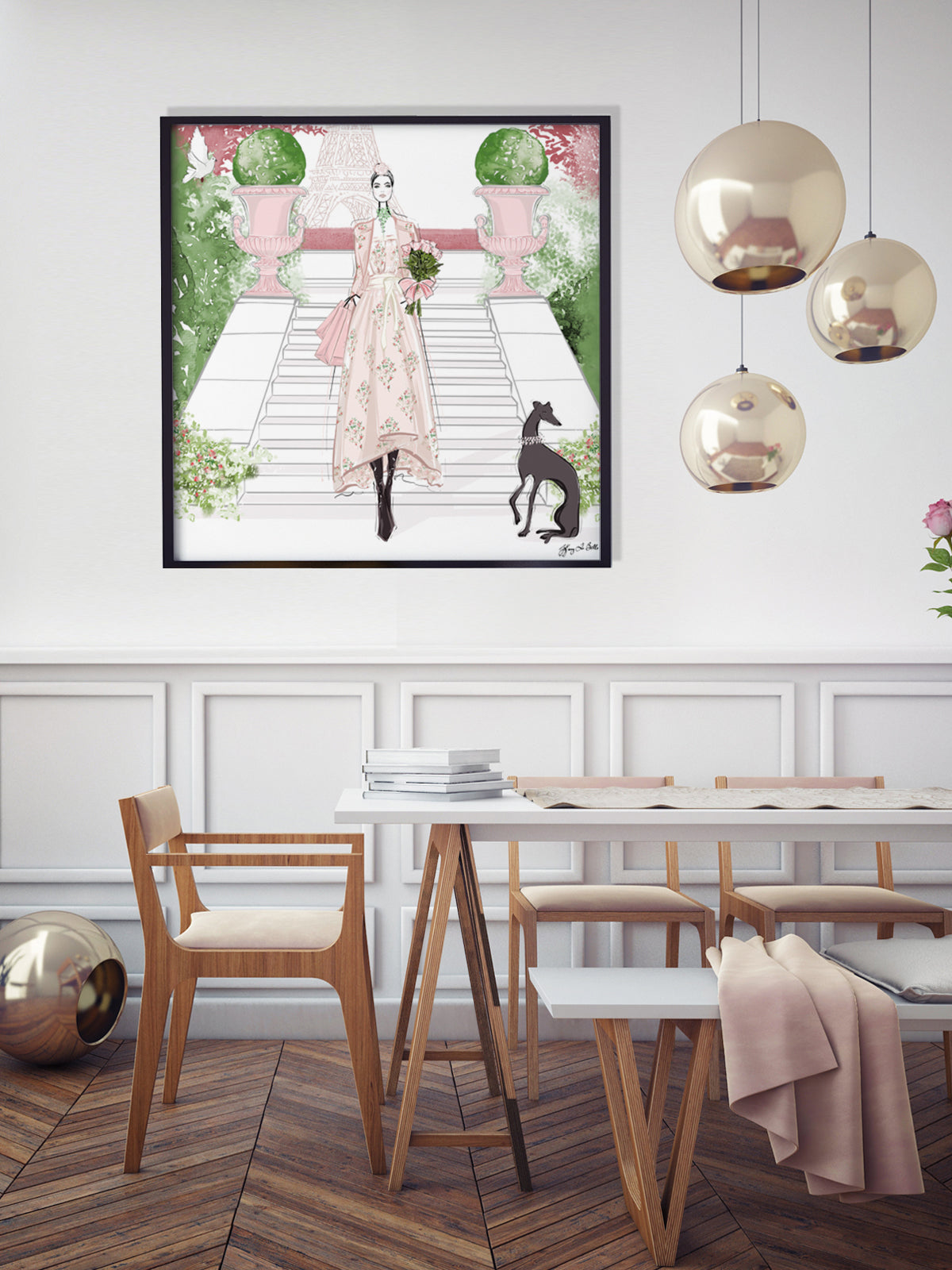 Parisienne Floral - Illustration - Limited Edition Print - Tiffany La Belle