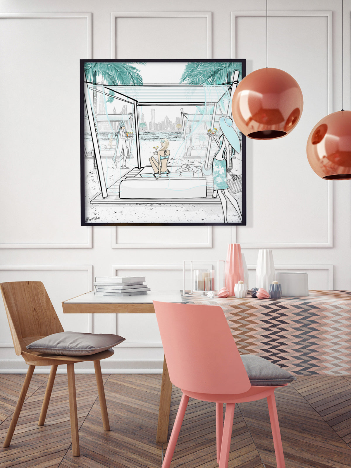 Beach Life Dubai - Illustration - Limited Edition Print - Tiffany La Belle