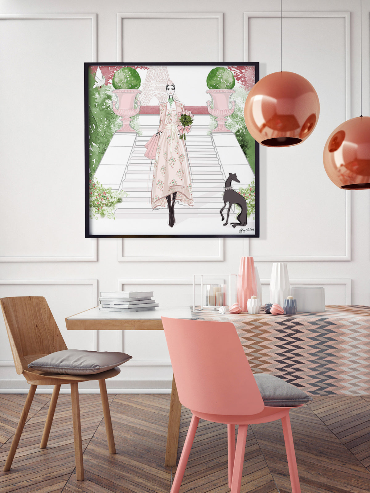 Parisienne Floral - Illustration - Limited Edition Print - Tiffany La Belle