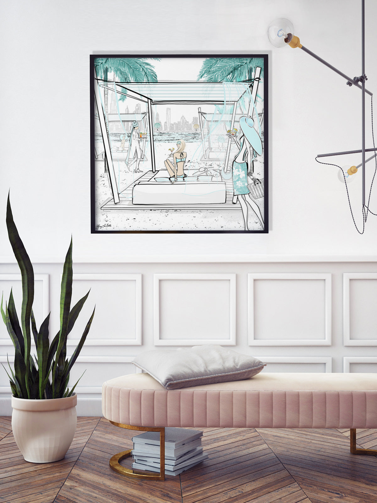 Beach Life Dubai - Illustration - Limited Edition Print - Tiffany La Belle