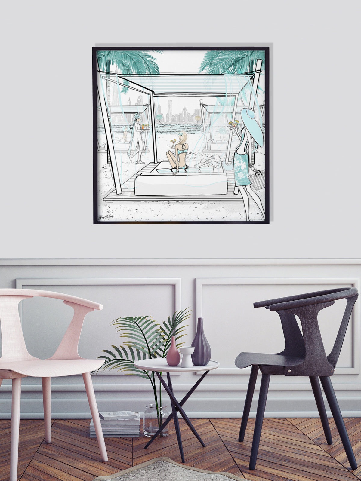 Beach Life Dubai - Illustration - Limited Edition Print - Tiffany La Belle
