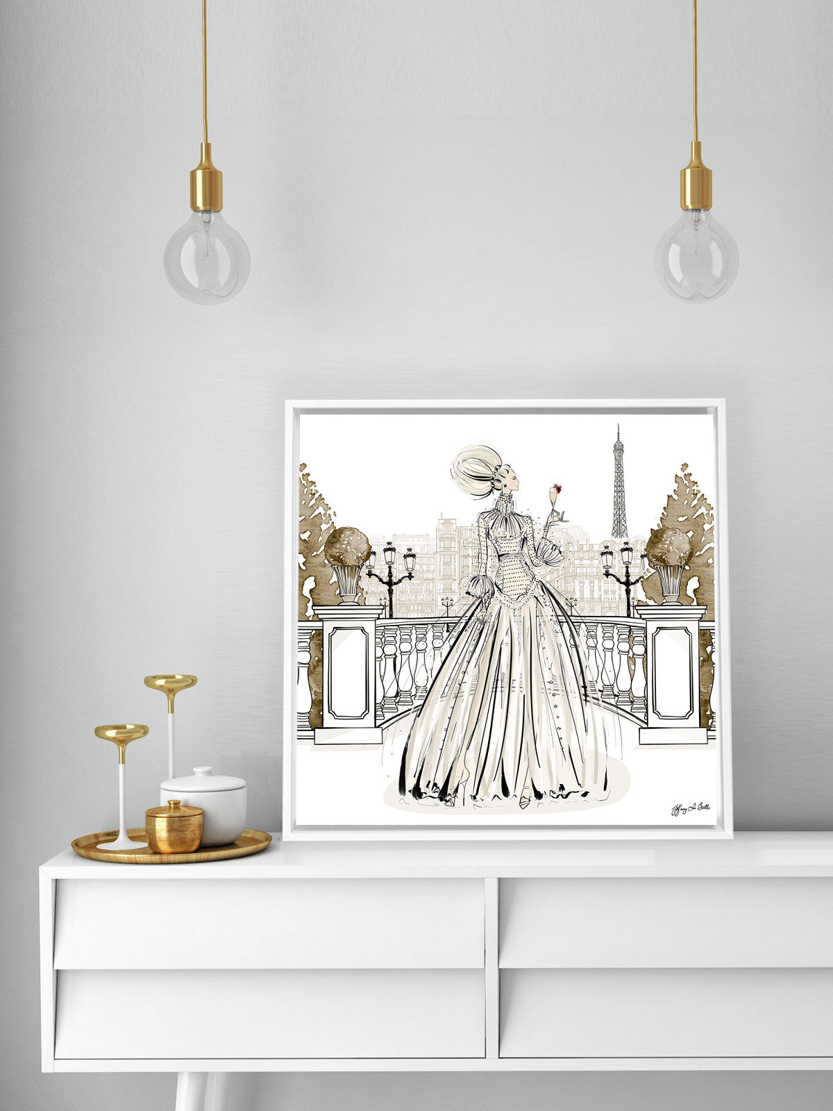 Paris Fashion Week Haute Couture - Illustration - Canvas Gallery Print - Unframed or Framed - Tiffany La Belle