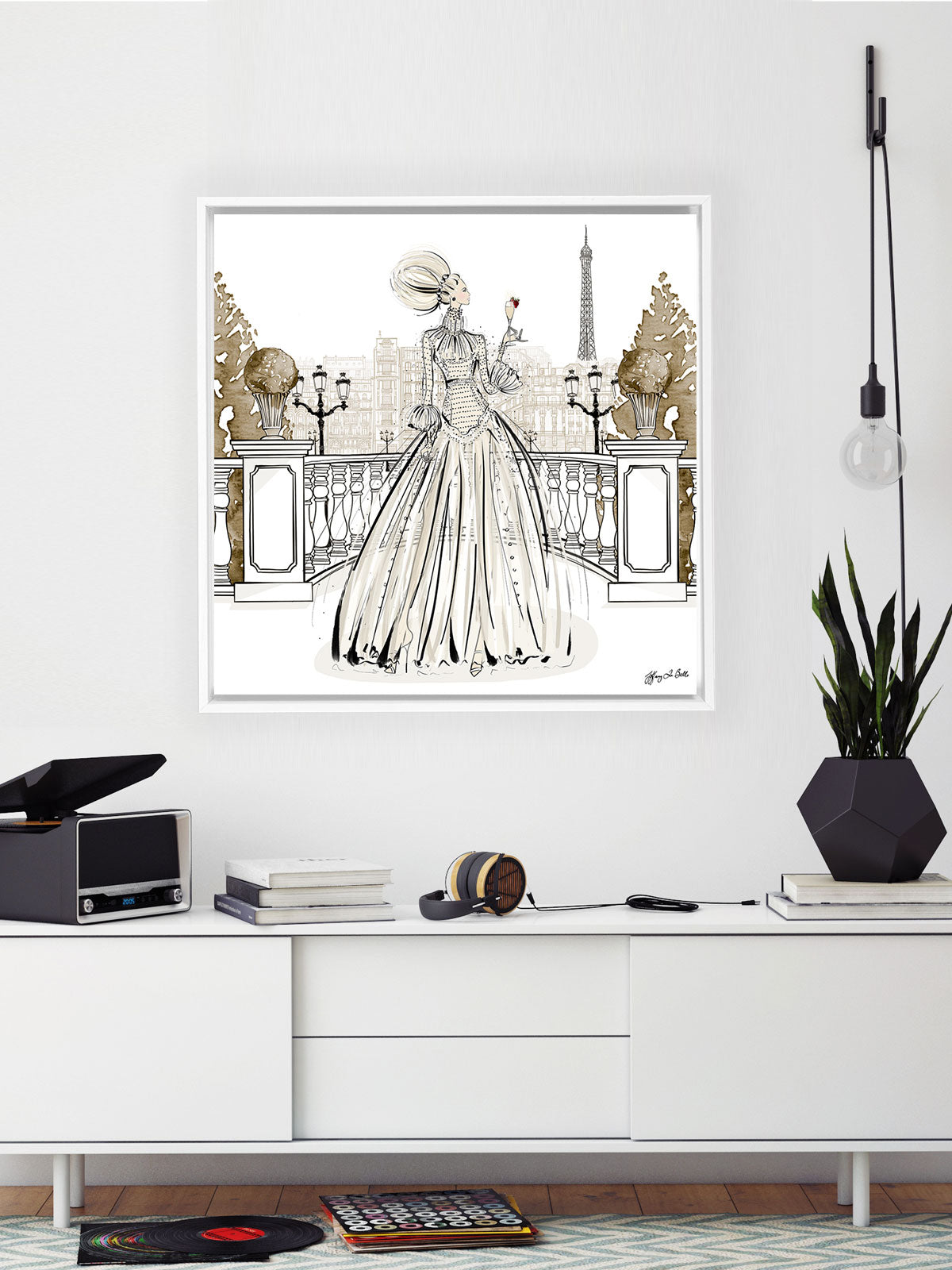 Paris Fashion Week Haute Couture - Illustration - Canvas Gallery Print - Unframed or Framed - Tiffany La Belle