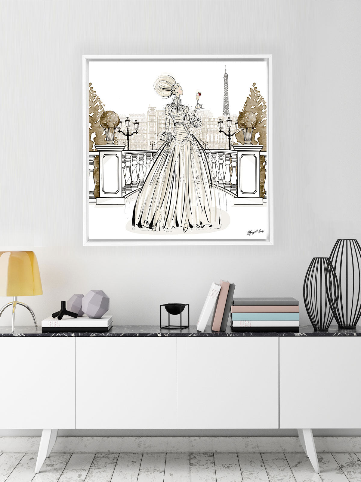 Paris Fashion Week Haute Couture - Illustration - Canvas Gallery Print - Unframed or Framed - Tiffany La Belle