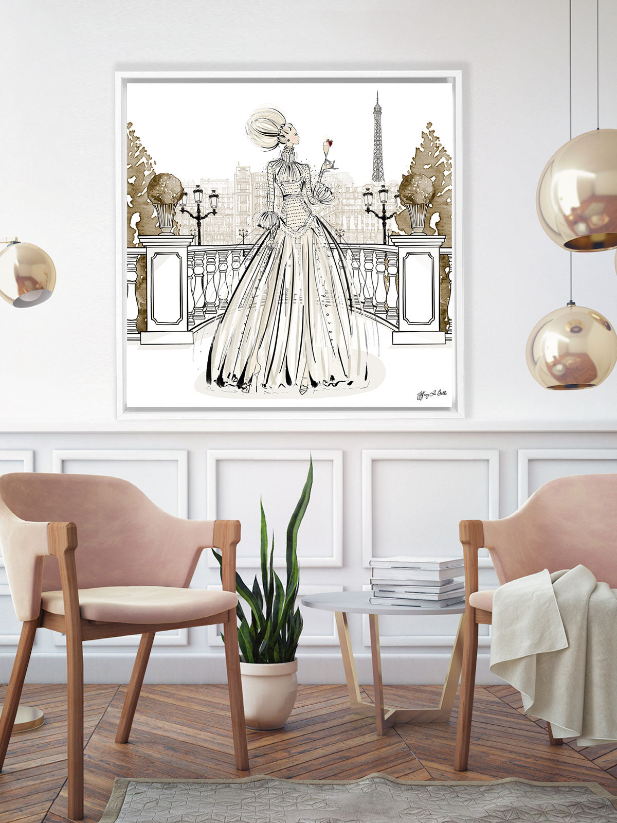 Paris Fashion Week Haute Couture - Illustration - Canvas Gallery Print - Unframed or Framed - Tiffany La Belle