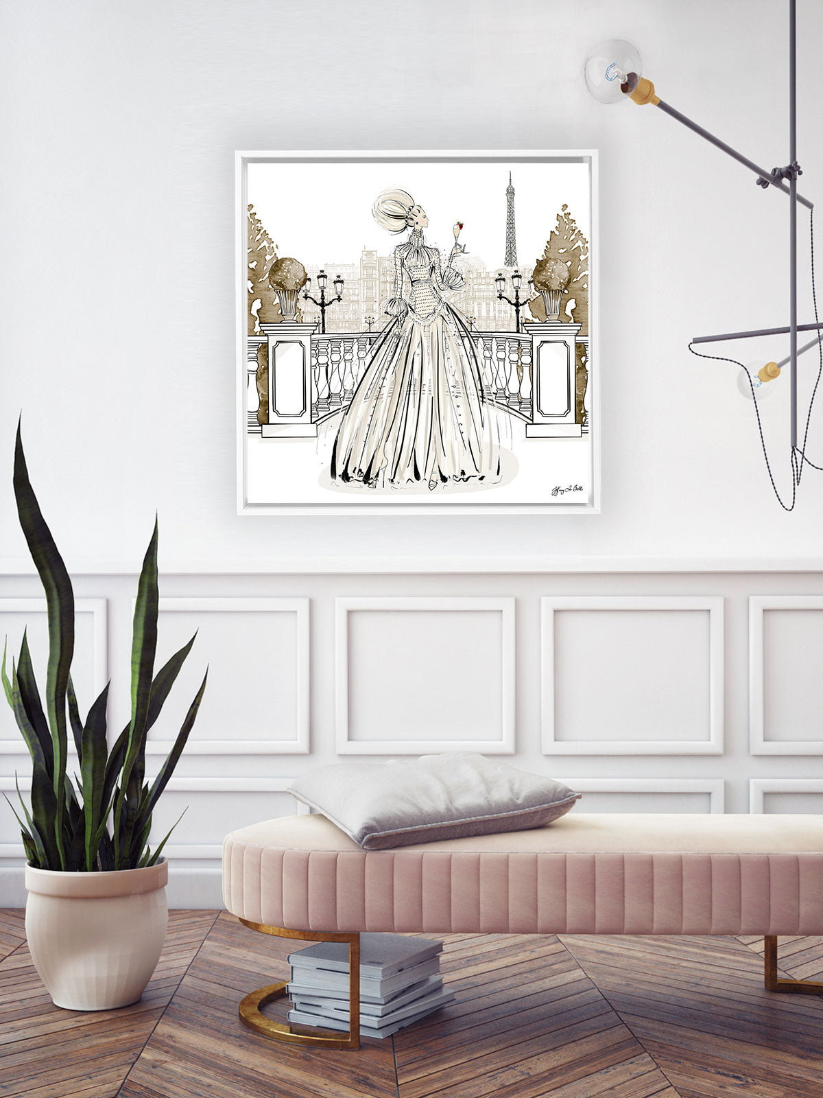 Paris Fashion Week Haute Couture - Illustration - Canvas Gallery Print - Unframed or Framed - Tiffany La Belle