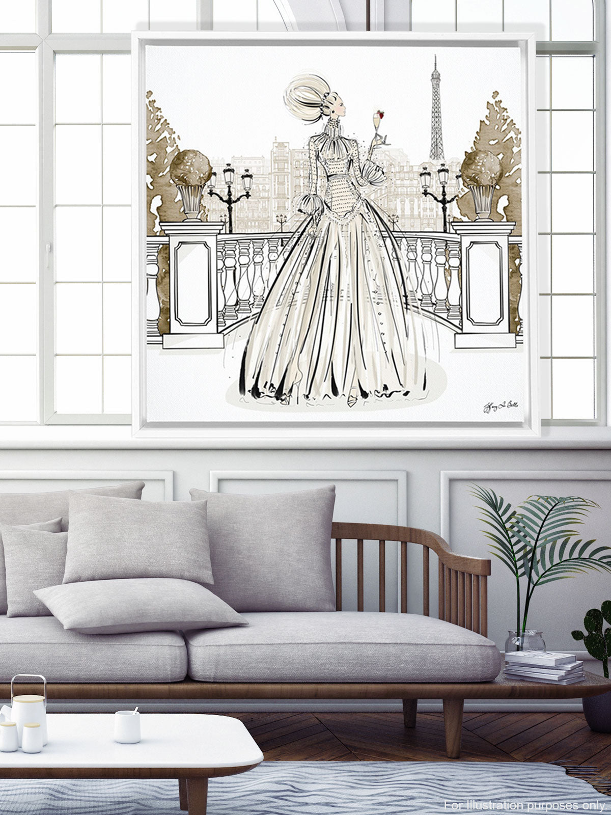 Paris Fashion Week Haute Couture - Illustration - Canvas Gallery Print - Unframed or Framed - Tiffany La Belle