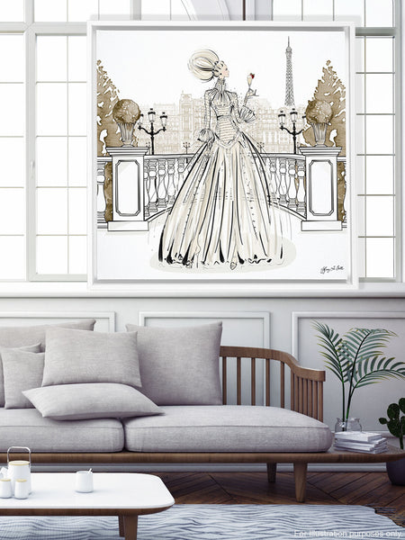 Paris Haute Couture - Illustration - Canvas Gallery Print - Unframed o –  Tiffany La Belle