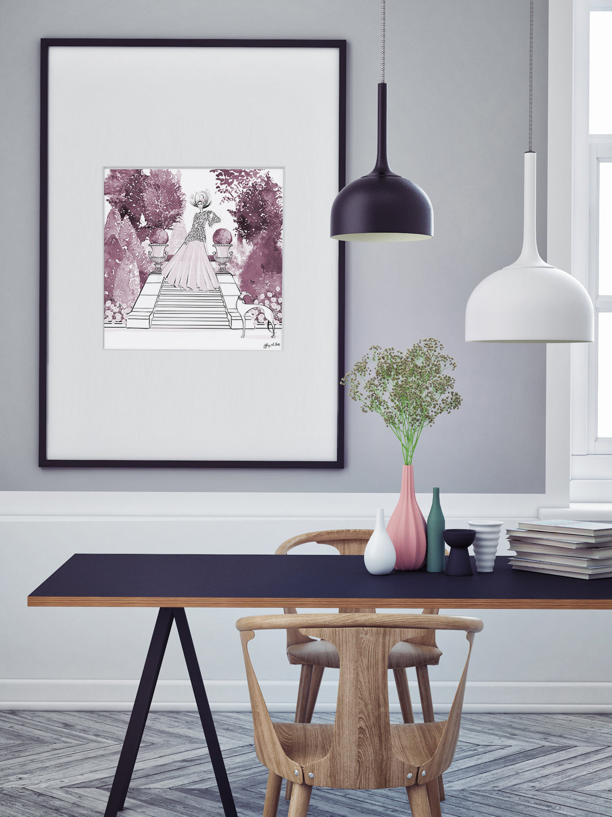 Parisienne Mulberry Garden - Illustration - Limited Edition Print - Tiffany La Belle