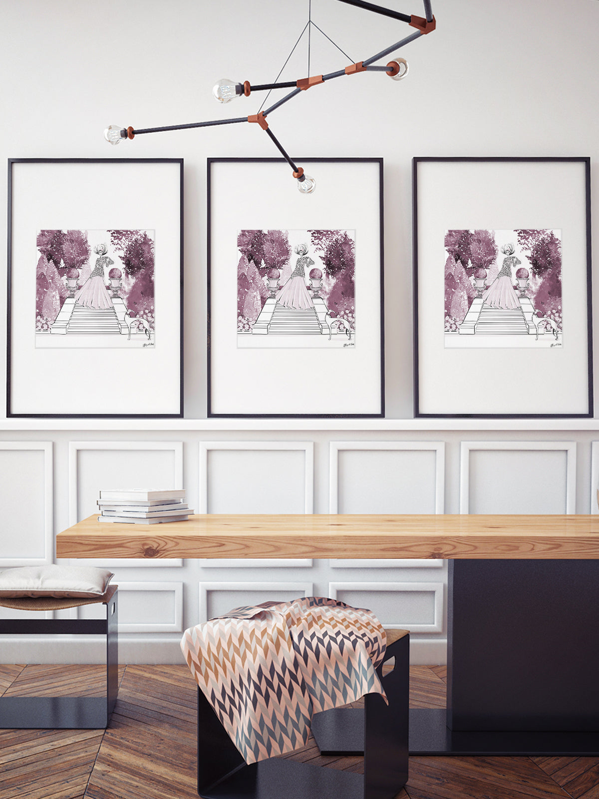 Parisienne Mulberry Garden - Illustration - Limited Edition Print - Tiffany La Belle