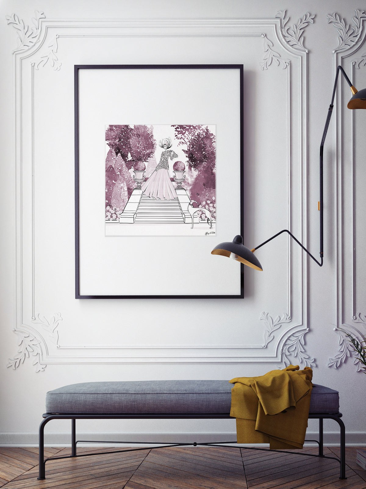 Parisienne Mulberry Garden - Illustration - Limited Edition Print - Tiffany La Belle