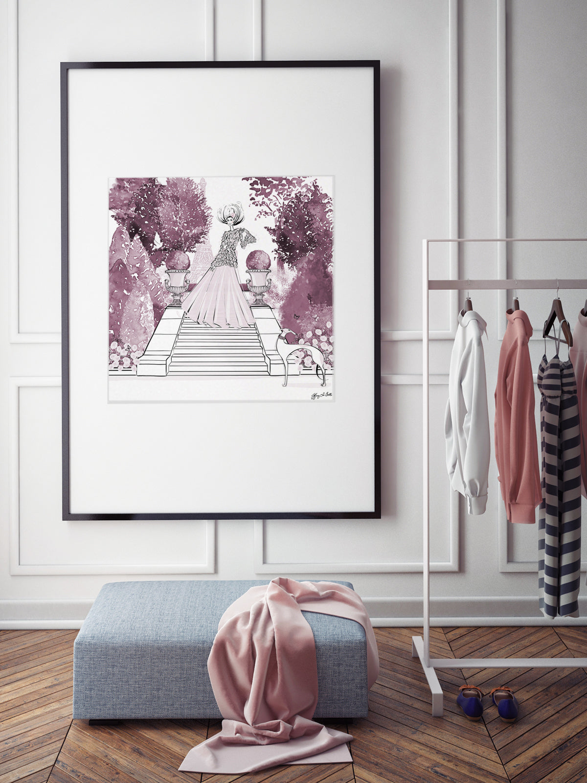 Parisienne Mulberry Garden - Illustration - Limited Edition Print - Tiffany La Belle