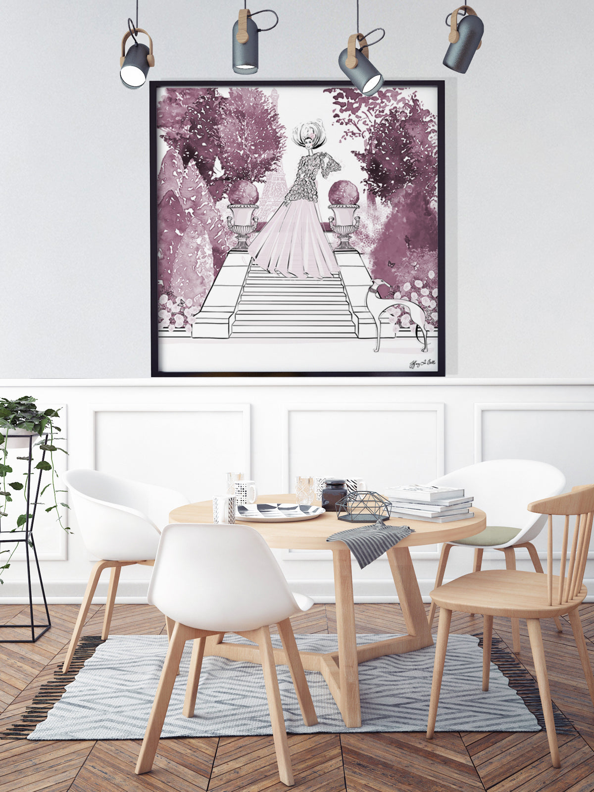 Parisienne Mulberry Garden - Illustration - Limited Edition Print - Tiffany La Belle