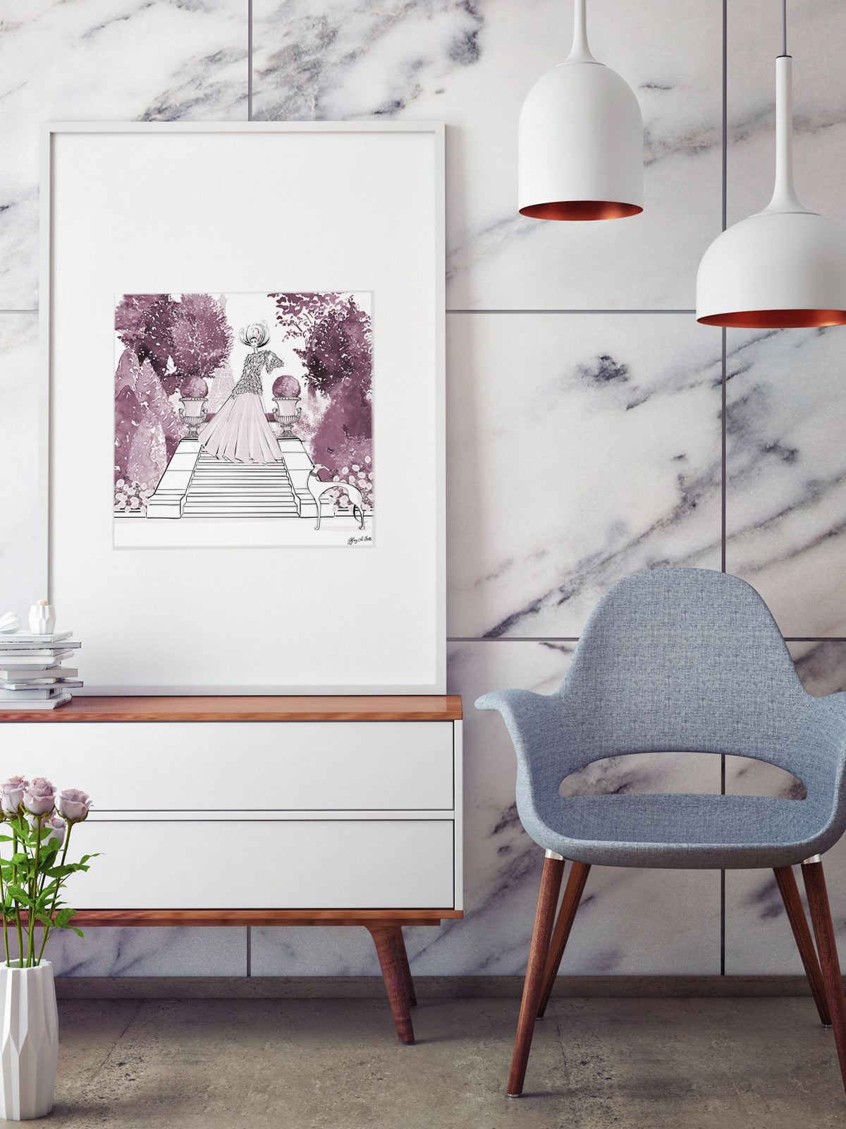 Parisienne Mulberry Garden - Illustration - Limited Edition Print - Tiffany La Belle